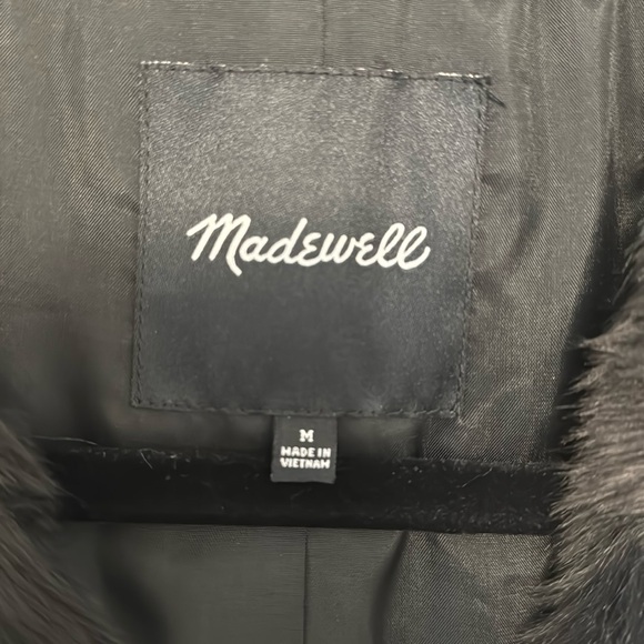 Madewell Black Faux Fur Vest - Picture 3 of 6